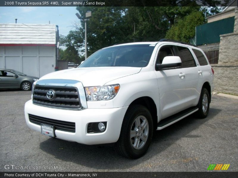 Super White / Sand Beige 2008 Toyota Sequoia SR5 4WD