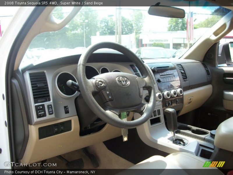 Super White / Sand Beige 2008 Toyota Sequoia SR5 4WD