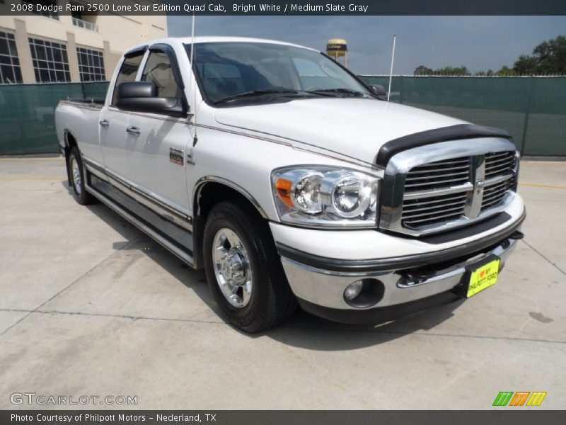 Bright White / Medium Slate Gray 2008 Dodge Ram 2500 Lone Star Edition Quad Cab