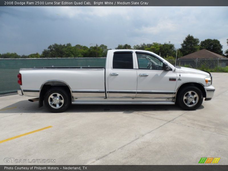 Bright White / Medium Slate Gray 2008 Dodge Ram 2500 Lone Star Edition Quad Cab