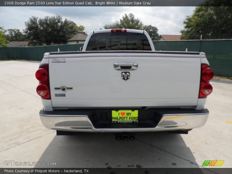 Bright White / Medium Slate Gray 2008 Dodge Ram 2500 Lone Star Edition Quad Cab