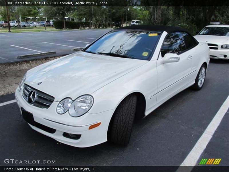 Arctic White / Stone 2008 Mercedes-Benz CLK 350 Cabriolet