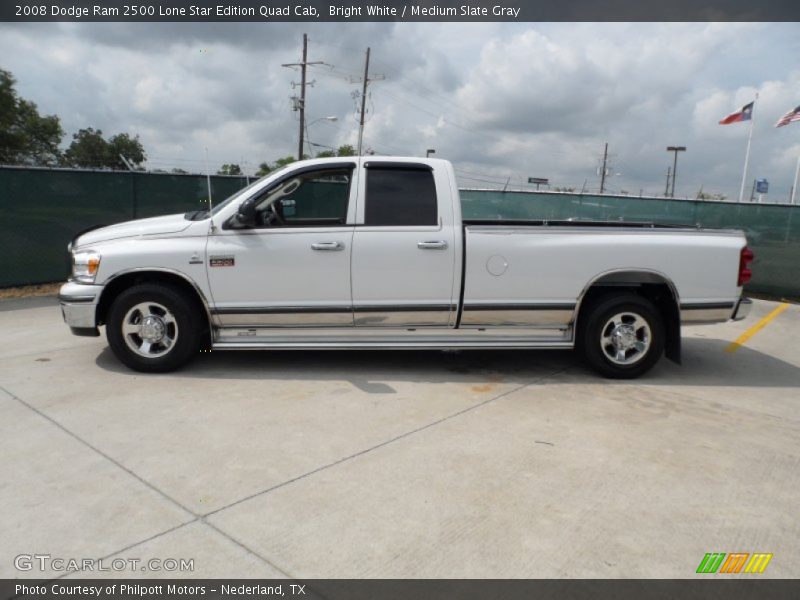 Bright White / Medium Slate Gray 2008 Dodge Ram 2500 Lone Star Edition Quad Cab