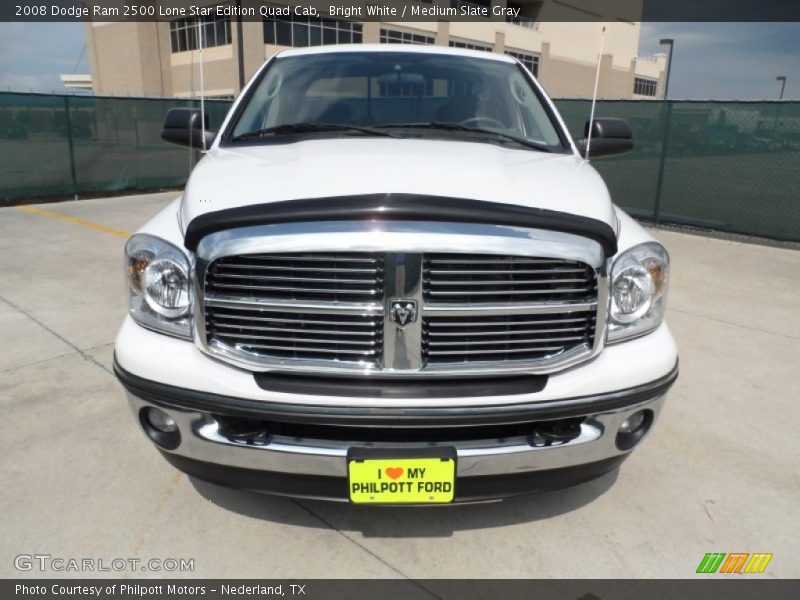 Bright White / Medium Slate Gray 2008 Dodge Ram 2500 Lone Star Edition Quad Cab
