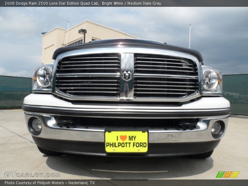 Bright White / Medium Slate Gray 2008 Dodge Ram 2500 Lone Star Edition Quad Cab
