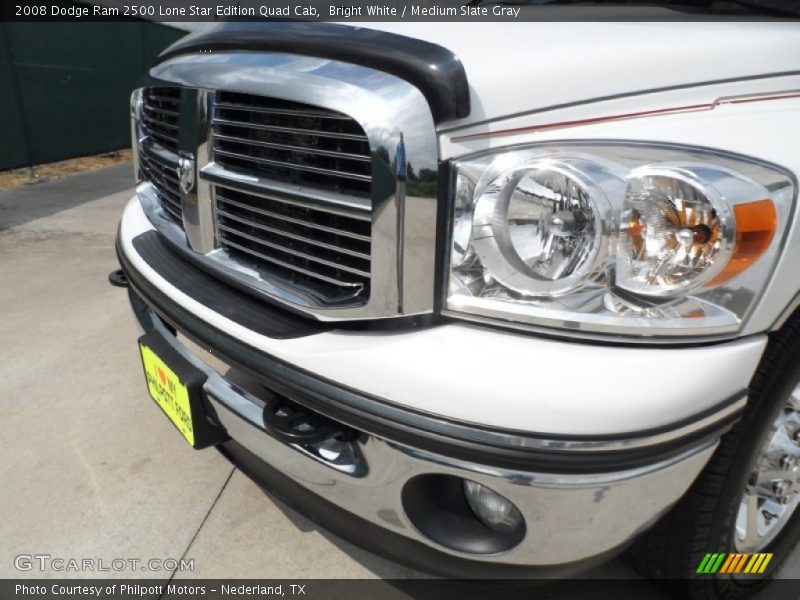 Bright White / Medium Slate Gray 2008 Dodge Ram 2500 Lone Star Edition Quad Cab