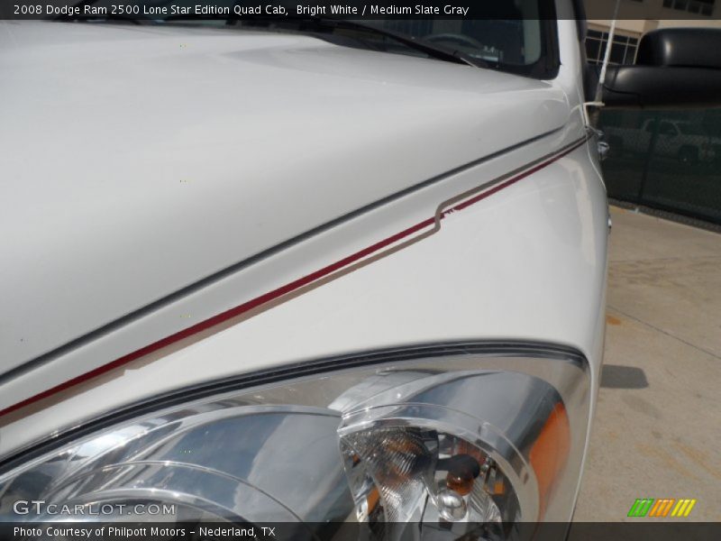 Bright White / Medium Slate Gray 2008 Dodge Ram 2500 Lone Star Edition Quad Cab