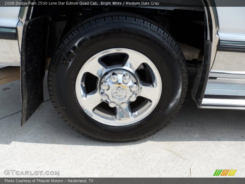 Bright White / Medium Slate Gray 2008 Dodge Ram 2500 Lone Star Edition Quad Cab