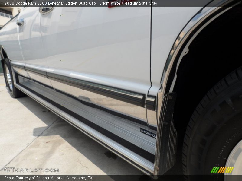 Bright White / Medium Slate Gray 2008 Dodge Ram 2500 Lone Star Edition Quad Cab