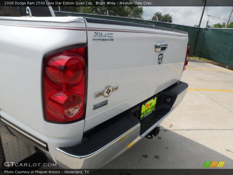 Bright White / Medium Slate Gray 2008 Dodge Ram 2500 Lone Star Edition Quad Cab