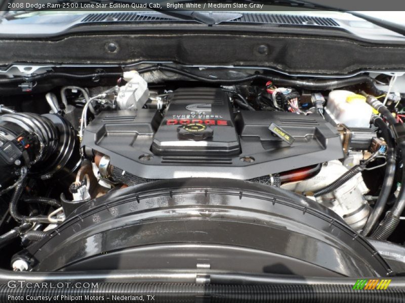 Bright White / Medium Slate Gray 2008 Dodge Ram 2500 Lone Star Edition Quad Cab