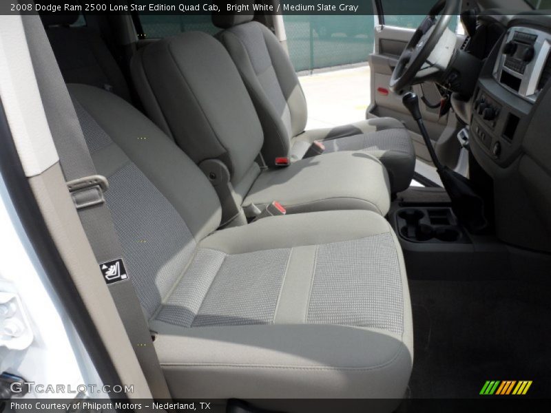 Bright White / Medium Slate Gray 2008 Dodge Ram 2500 Lone Star Edition Quad Cab