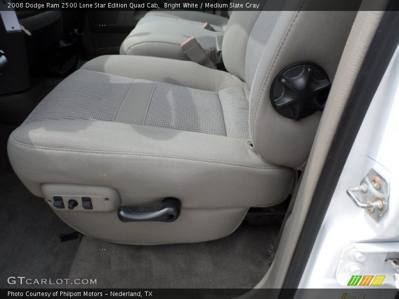 Bright White / Medium Slate Gray 2008 Dodge Ram 2500 Lone Star Edition Quad Cab