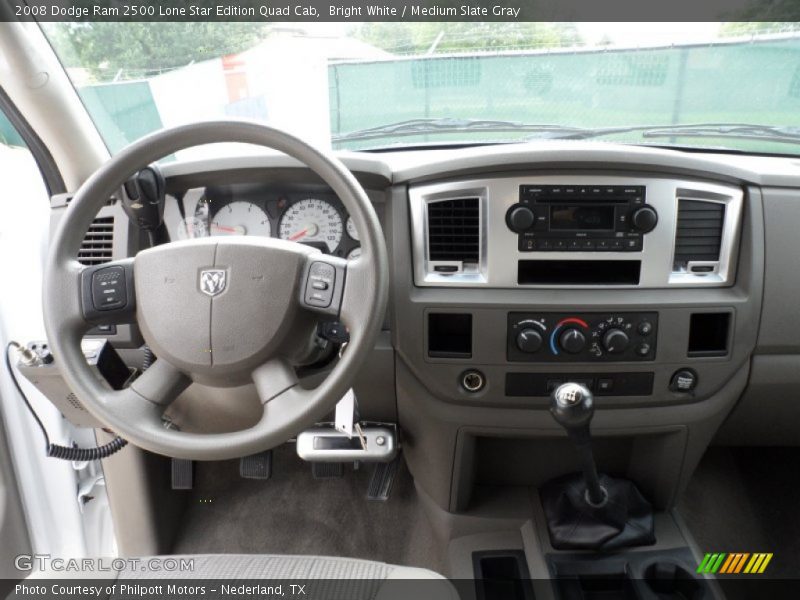 Bright White / Medium Slate Gray 2008 Dodge Ram 2500 Lone Star Edition Quad Cab