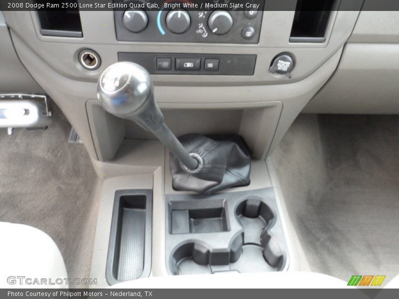 Bright White / Medium Slate Gray 2008 Dodge Ram 2500 Lone Star Edition Quad Cab