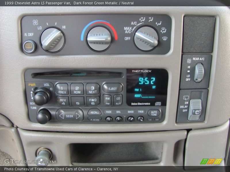 Controls of 1999 Astro LS Passenger Van