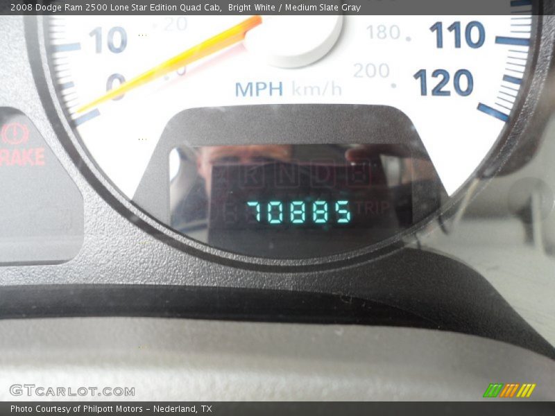Bright White / Medium Slate Gray 2008 Dodge Ram 2500 Lone Star Edition Quad Cab