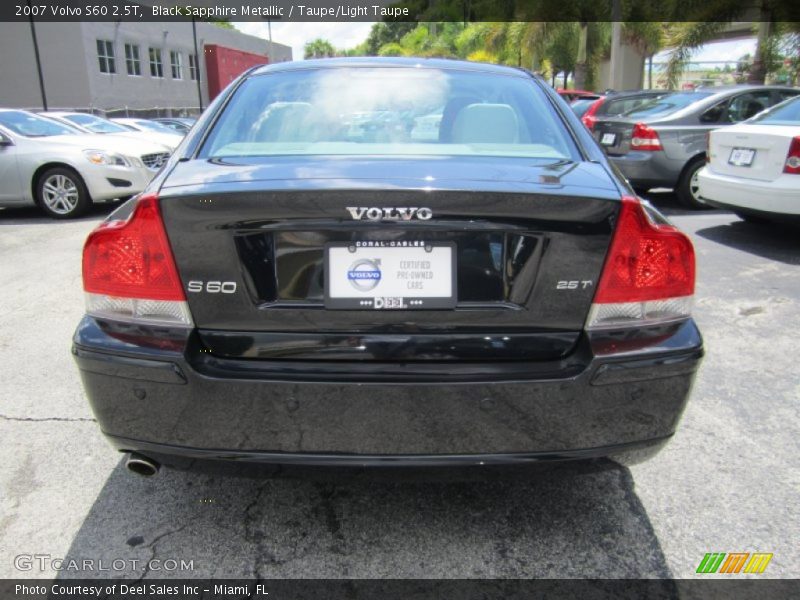 Black Sapphire Metallic / Taupe/Light Taupe 2007 Volvo S60 2.5T