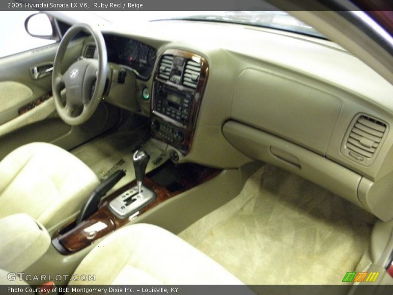 Ruby Red / Beige 2005 Hyundai Sonata LX V6