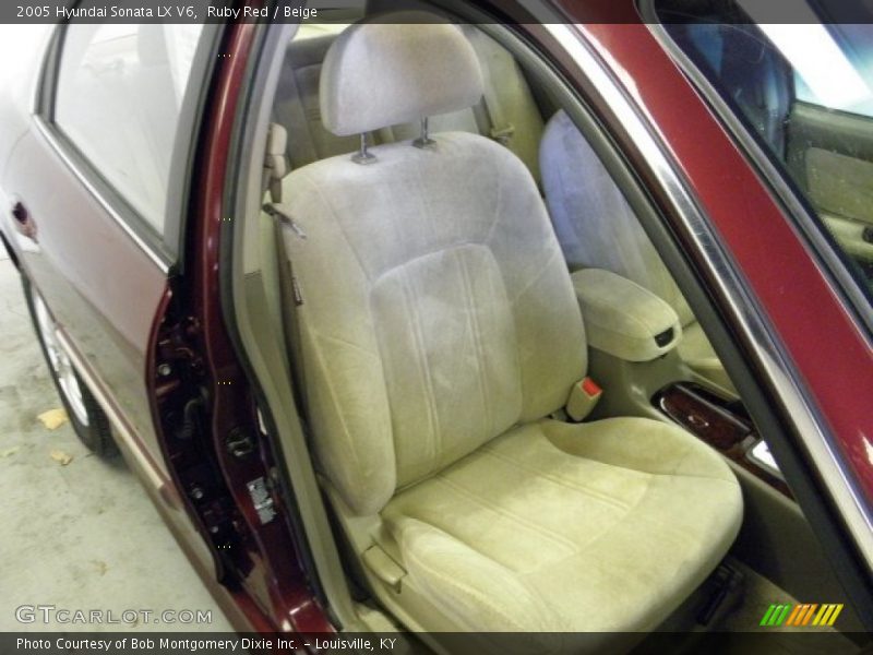 Ruby Red / Beige 2005 Hyundai Sonata LX V6
