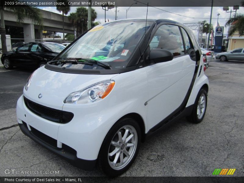 Crystal White / Design Red 2009 Smart fortwo passion coupe
