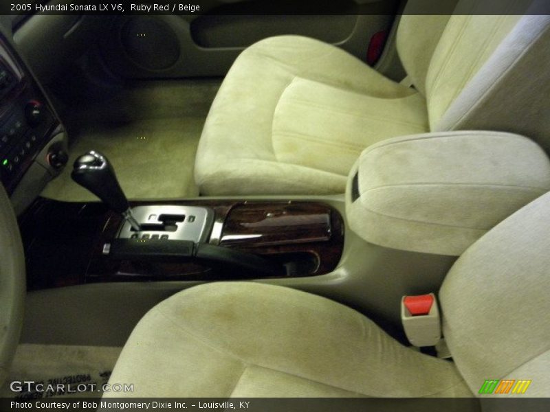Ruby Red / Beige 2005 Hyundai Sonata LX V6