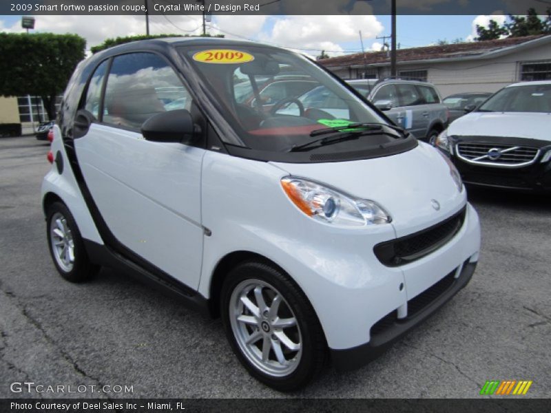 Crystal White / Design Red 2009 Smart fortwo passion coupe
