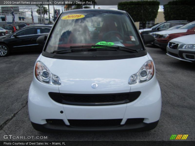 Crystal White / Design Red 2009 Smart fortwo passion coupe