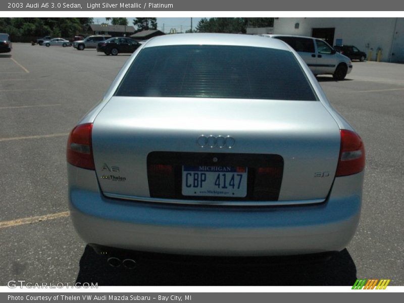 Light Silver Metallic / Platinum 2003 Audi A6 3.0 Sedan
