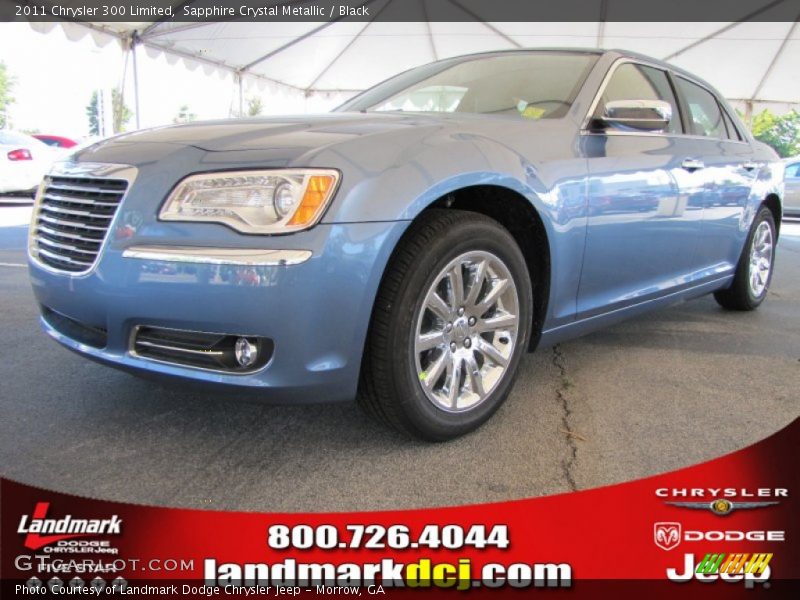 Sapphire Crystal Metallic / Black 2011 Chrysler 300 Limited