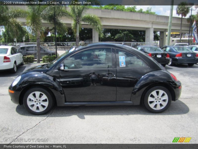 Black / Cream Beige 2008 Volkswagen New Beetle S Coupe