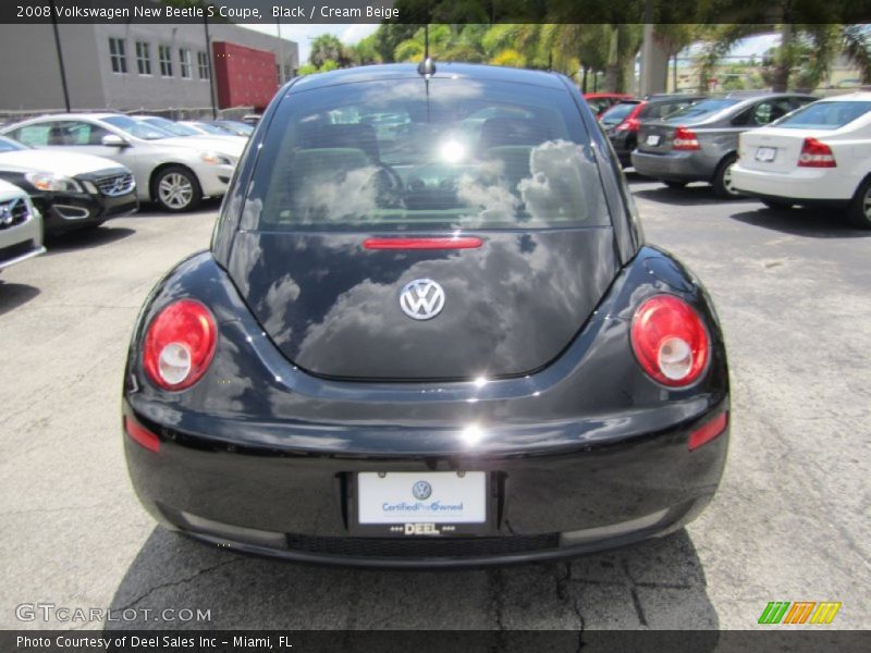 Black / Cream Beige 2008 Volkswagen New Beetle S Coupe