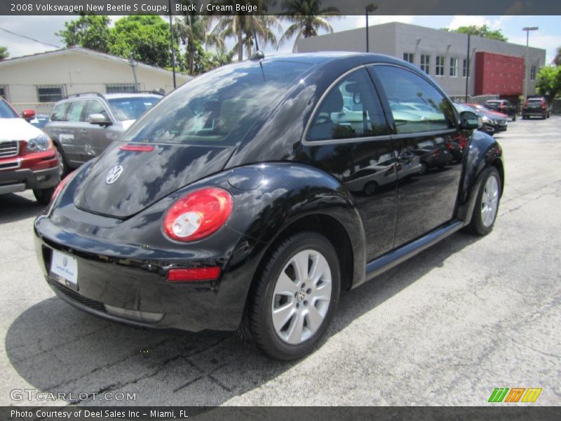 Black / Cream Beige 2008 Volkswagen New Beetle S Coupe