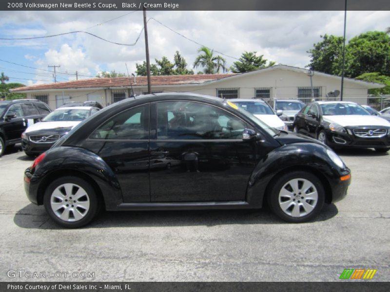 Black / Cream Beige 2008 Volkswagen New Beetle S Coupe