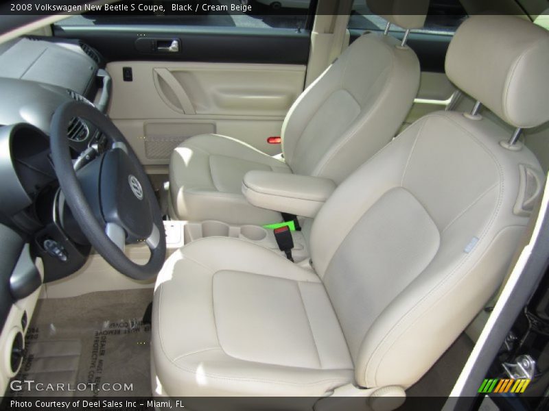 Black / Cream Beige 2008 Volkswagen New Beetle S Coupe