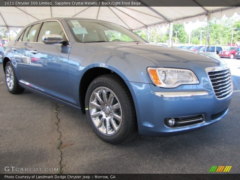 Sapphire Crystal Metallic / Black/Light Frost Beige 2011 Chrysler 300 Limited