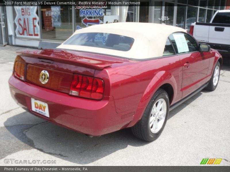 Redfire Metallic / Medium Parchment 2007 Ford Mustang V6 Deluxe Convertible