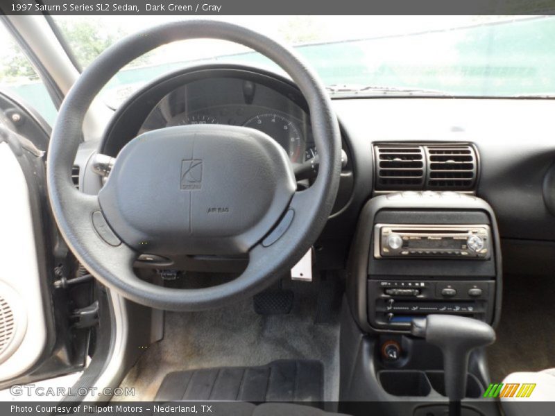 Dark Green / Gray 1997 Saturn S Series SL2 Sedan