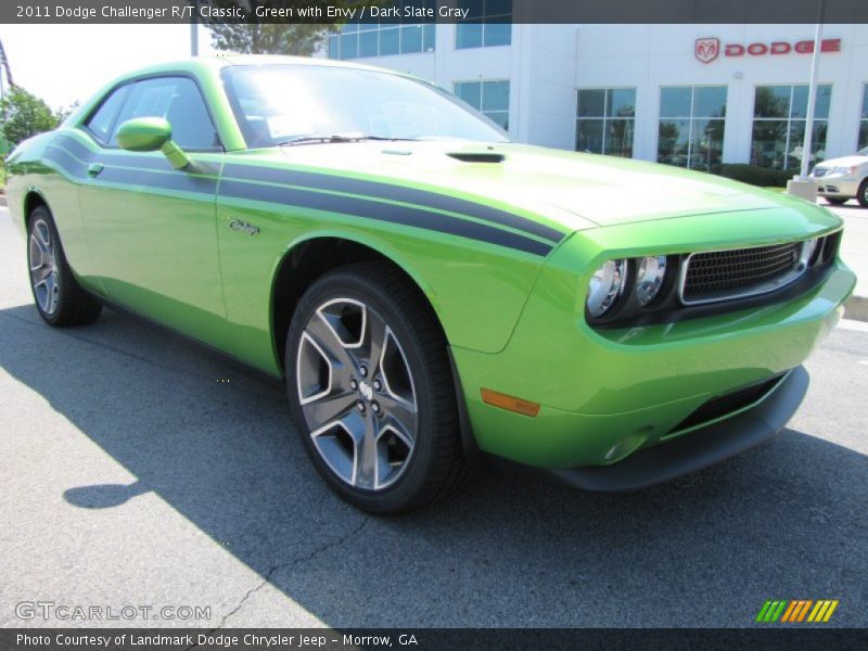Green with Envy / Dark Slate Gray 2011 Dodge Challenger R/T Classic