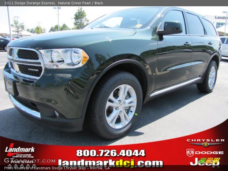 Natural Green Pearl / Black 2011 Dodge Durango Express