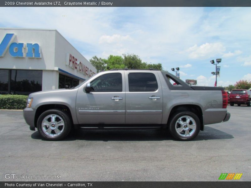 Graystone Metallic / Ebony 2009 Chevrolet Avalanche LTZ