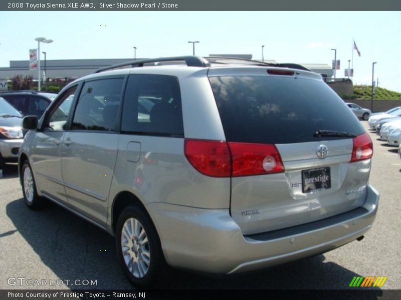 Silver Shadow Pearl / Stone 2008 Toyota Sienna XLE AWD