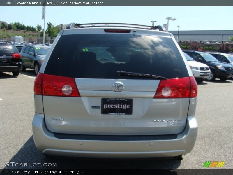 Silver Shadow Pearl / Stone 2008 Toyota Sienna XLE AWD