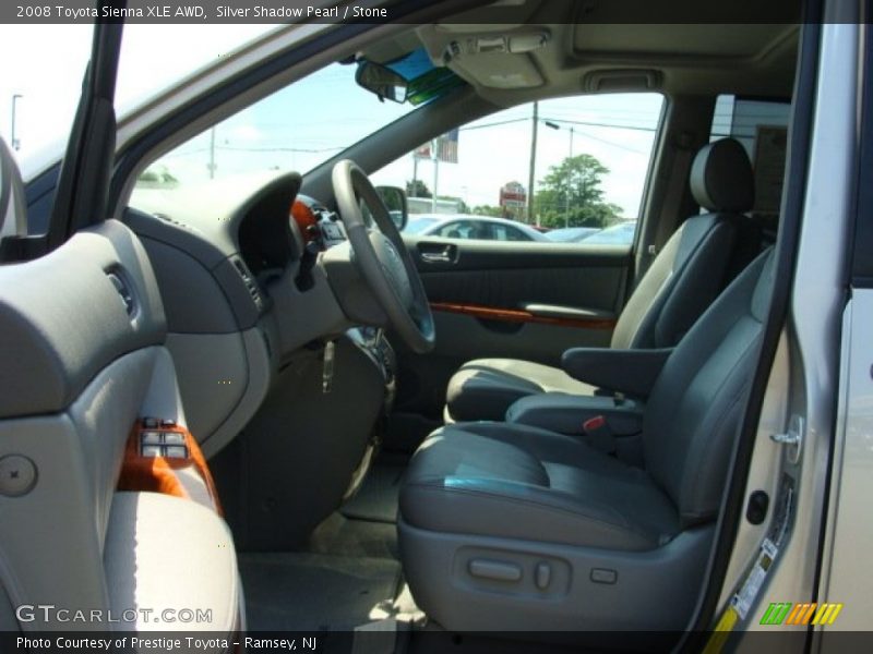 Silver Shadow Pearl / Stone 2008 Toyota Sienna XLE AWD