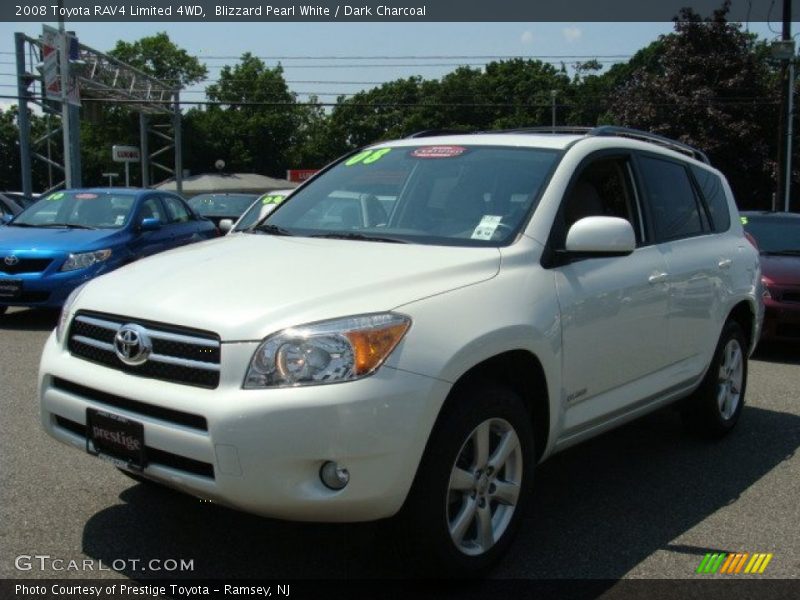 Blizzard Pearl White / Dark Charcoal 2008 Toyota RAV4 Limited 4WD