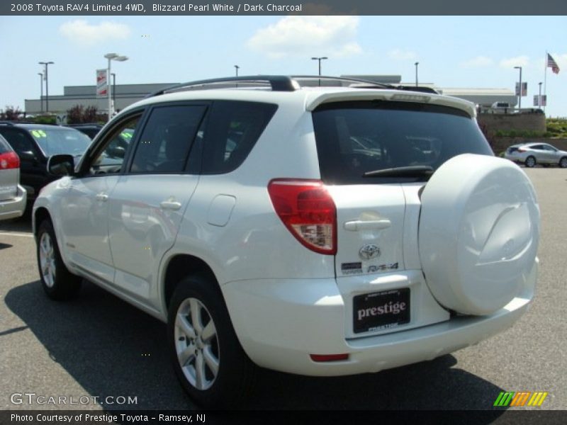 Blizzard Pearl White / Dark Charcoal 2008 Toyota RAV4 Limited 4WD