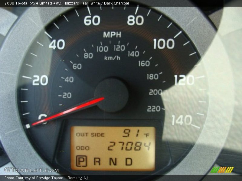 Blizzard Pearl White / Dark Charcoal 2008 Toyota RAV4 Limited 4WD