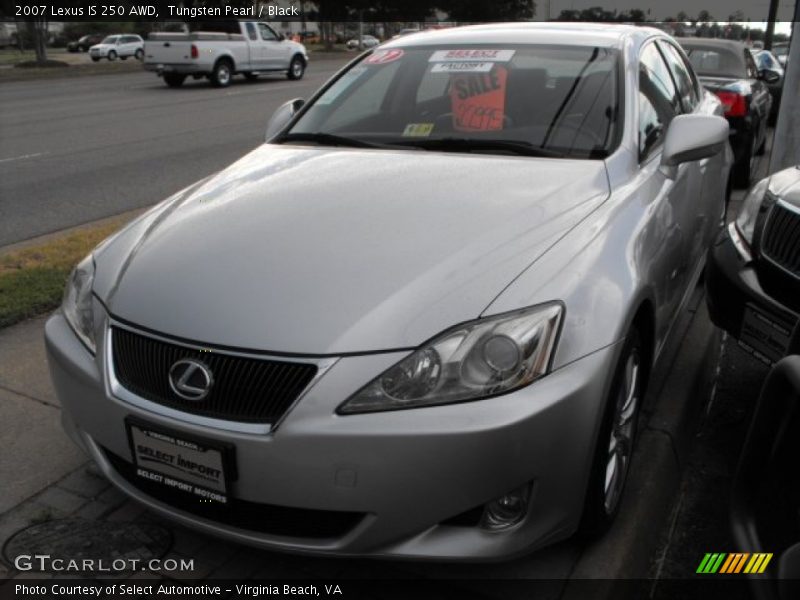 Tungsten Pearl / Black 2007 Lexus IS 250 AWD
