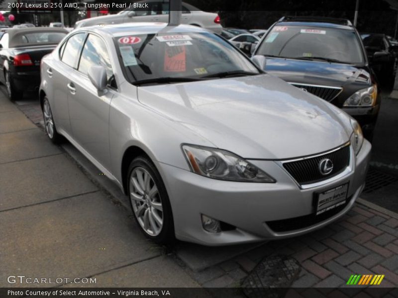 Tungsten Pearl / Black 2007 Lexus IS 250 AWD