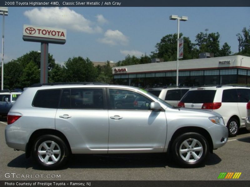 Classic Silver Metallic / Ash Gray 2008 Toyota Highlander 4WD